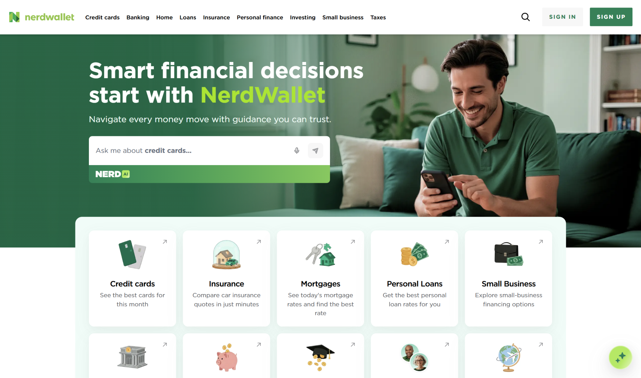 NerdWallet: Best for Rate Data and Calculations