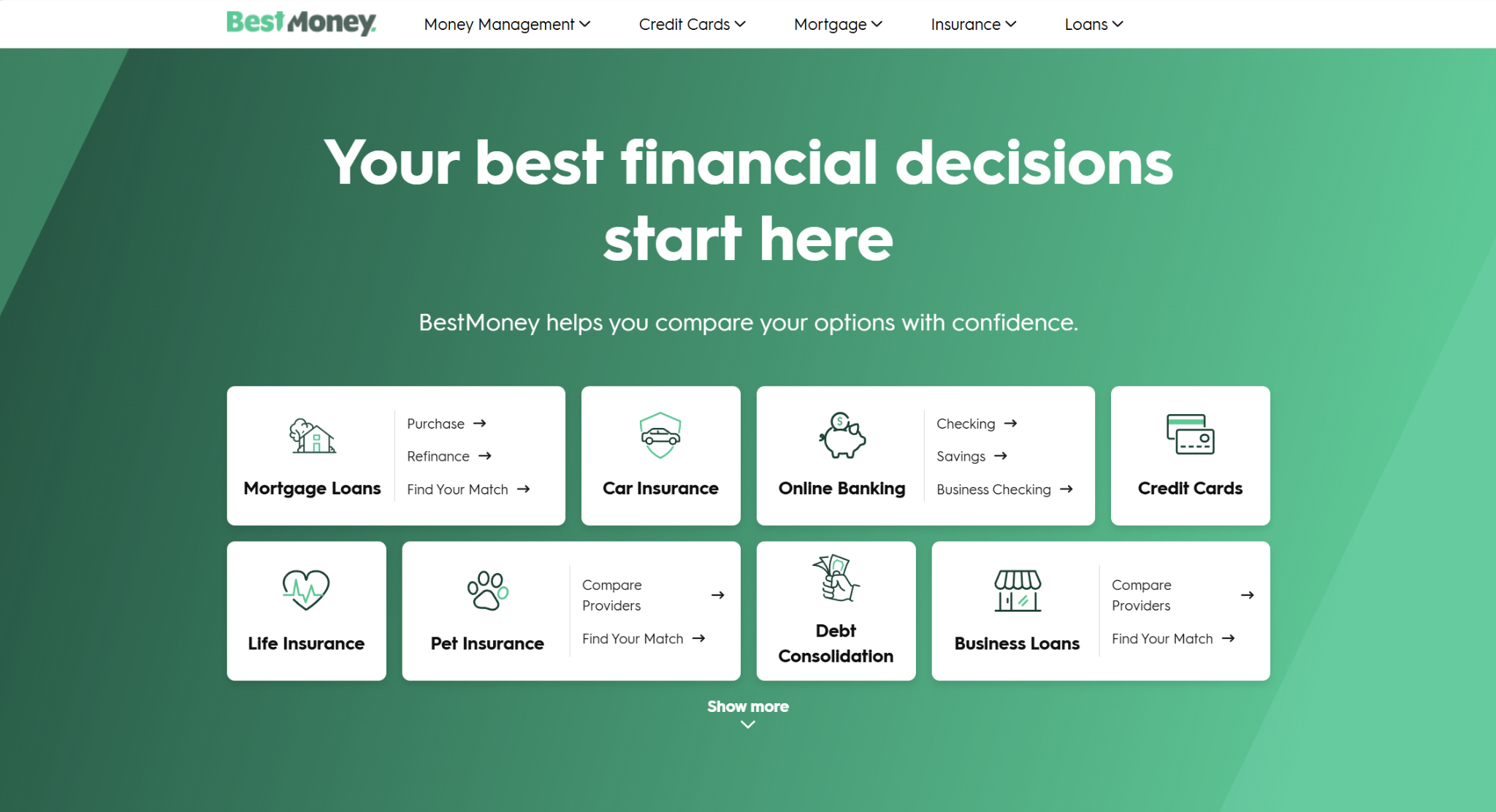 BestMoney: Best for Usability and Quick Comparison